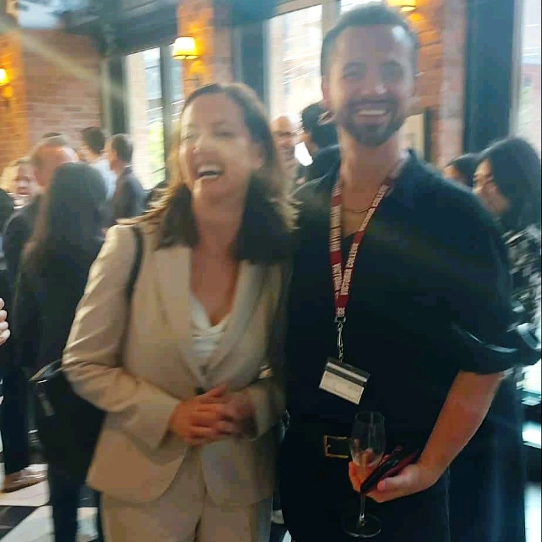 JJ Argent with the Australian High Commissioner to Canada at the Victoria College reception, University of Toronto