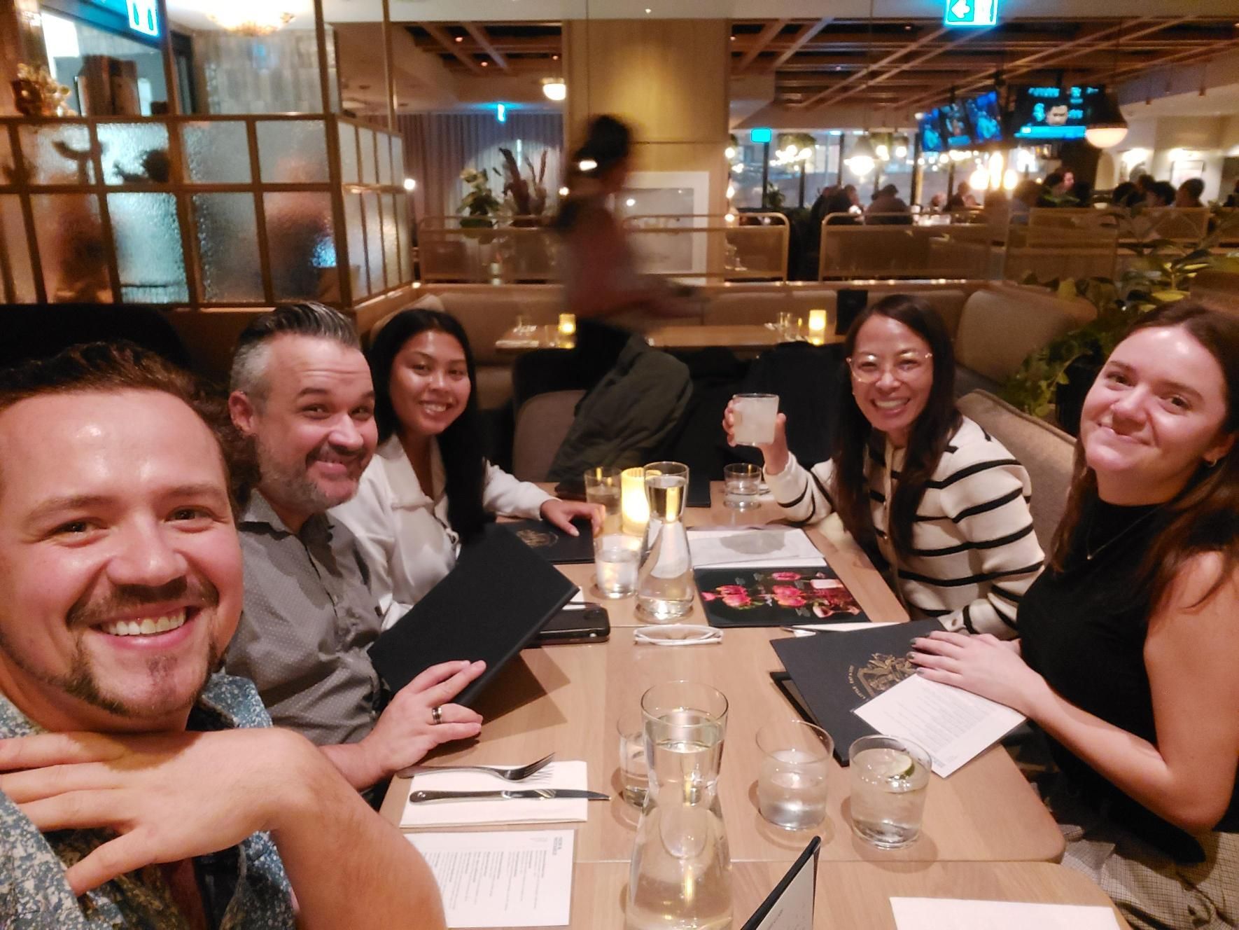Victoria University events team dinner