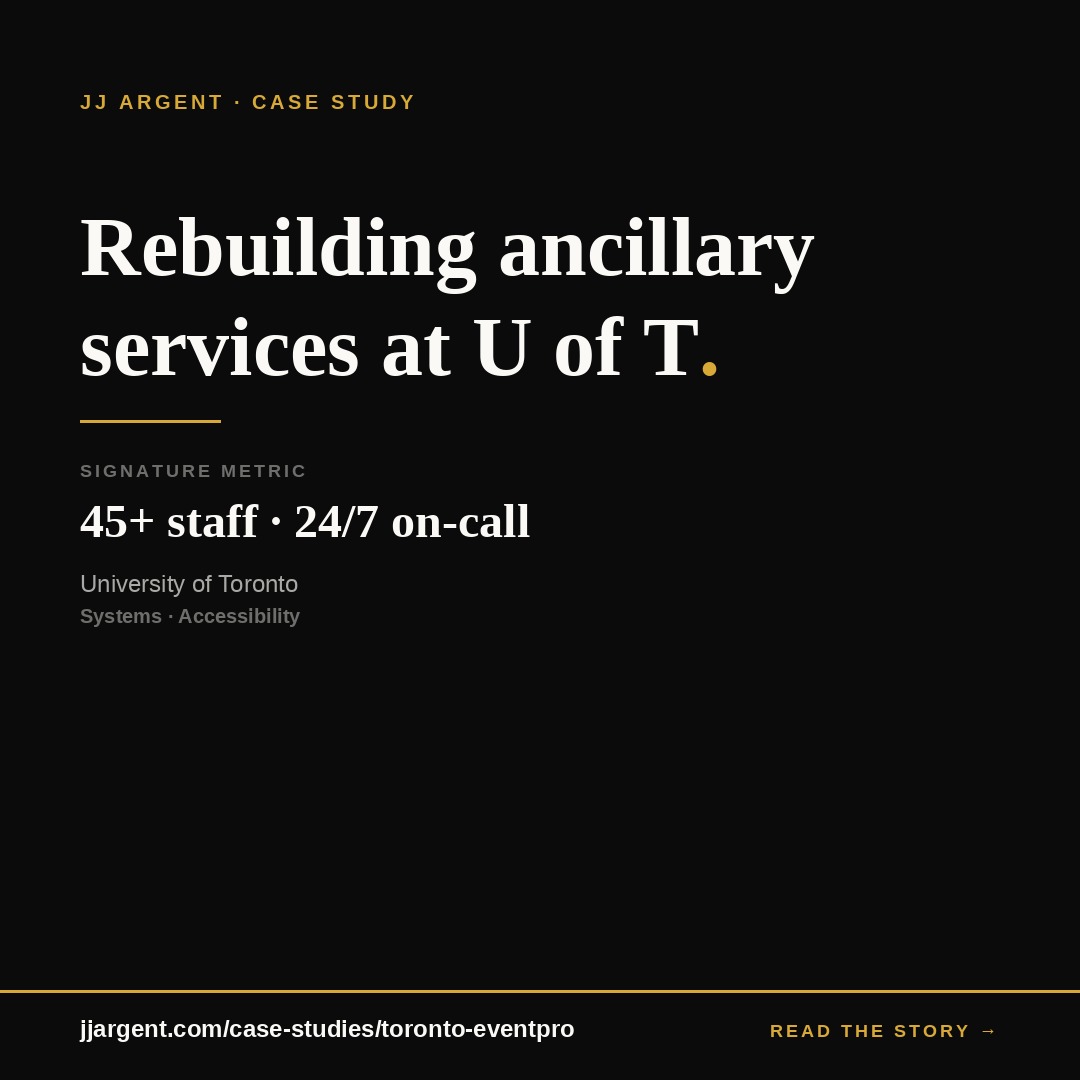 Rebuilding U of Toronto services